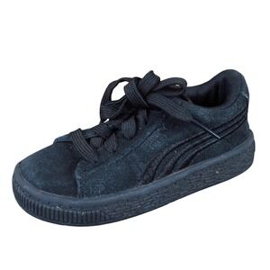 Puma Suede Classic LFS Toddler Boys Sneaker Size 7‎ Casual Athletic Black Suede